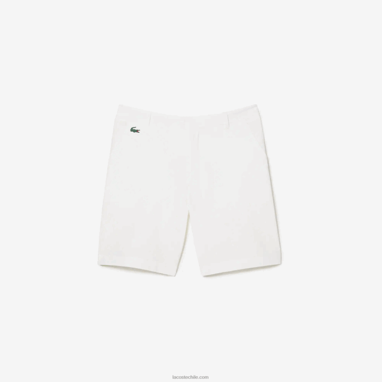 hombres Lacoste blanco 70v shorts deportivos de golf ligeros y elásticos N6XZ2442
