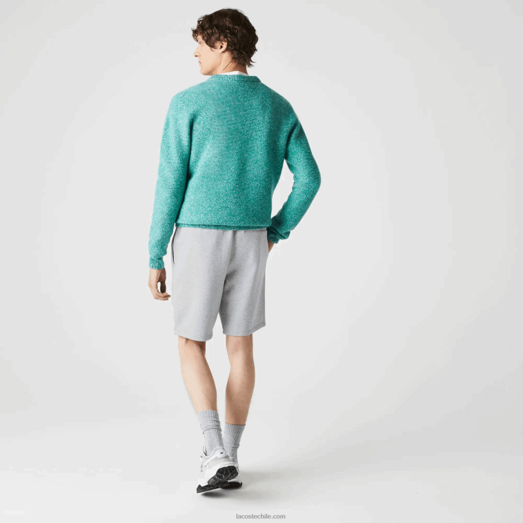 hombres Lacoste lomo gris cca pantalones cortos deportivos de tenis N6XZ21361