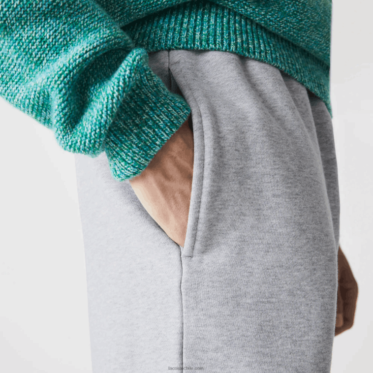hombres Lacoste lomo gris cca pantalones cortos deportivos de tenis N6XZ21361