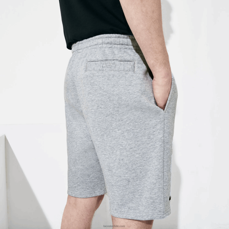 hombres Lacoste lomo gris cca pantalones cortos deportivos de tenis N6XZ21361
