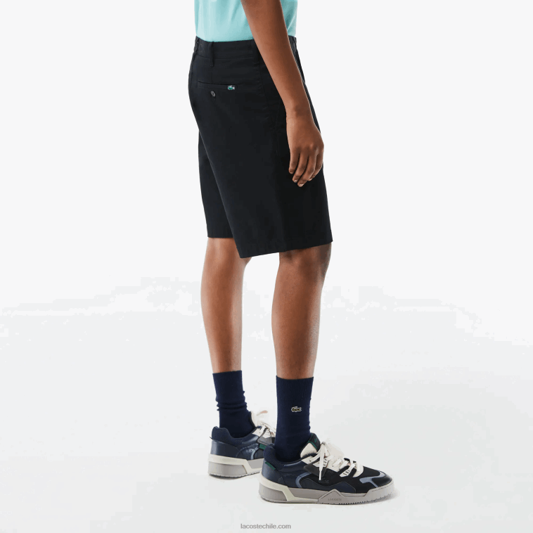 hombres Lacoste negro 031 Bermudas regular fit de algodón orgánico elástico N6XZ2435