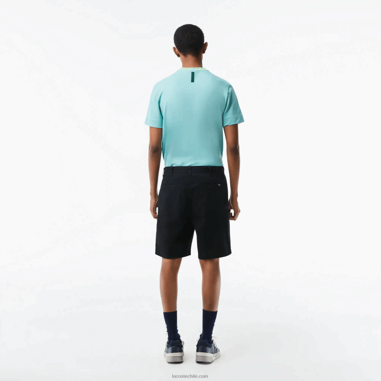 hombres Lacoste negro 031 Bermudas regular fit de algodón orgánico elástico N6XZ2435