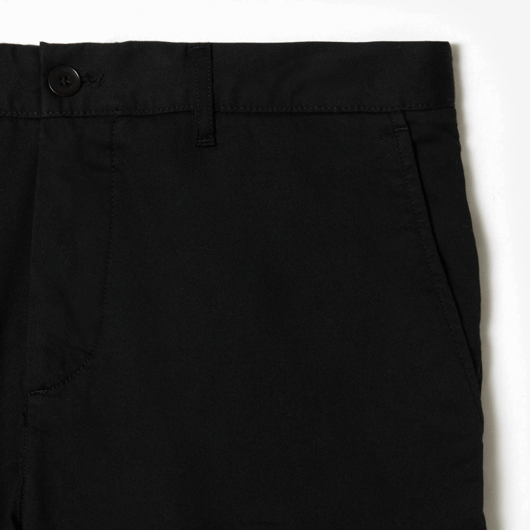 hombres Lacoste negro 031 Bermudas regular fit de algodón orgánico elástico N6XZ2435