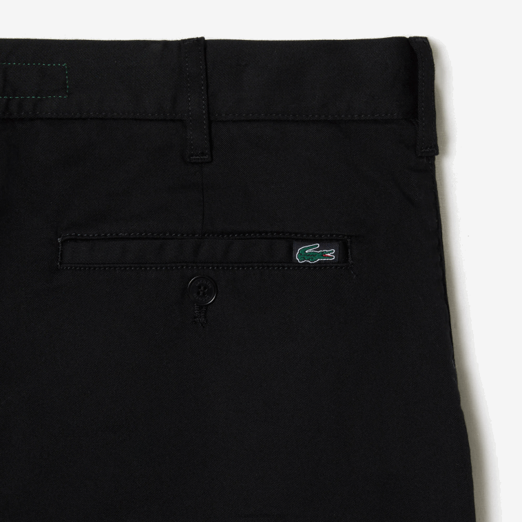 hombres Lacoste negro 031 Bermudas regular fit de algodón orgánico elástico N6XZ2435