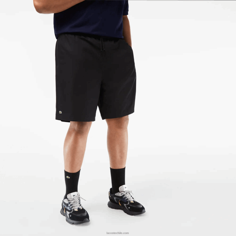 hombres Lacoste negro 031 Shorts deportivos de corte relajado con forro de jersey - tallas grandes - grande N6XZ21445