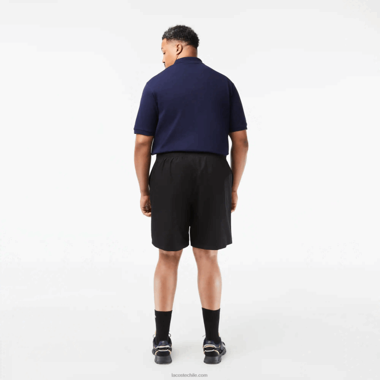 hombres Lacoste negro 031 Shorts deportivos de corte relajado con forro de jersey - tallas grandes - grande N6XZ21445