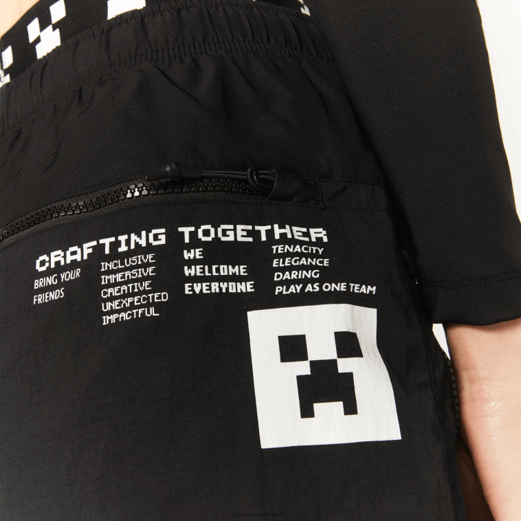 hombres Lacoste negro 031 bermudas de nailon live x minecraft N6XZ21634