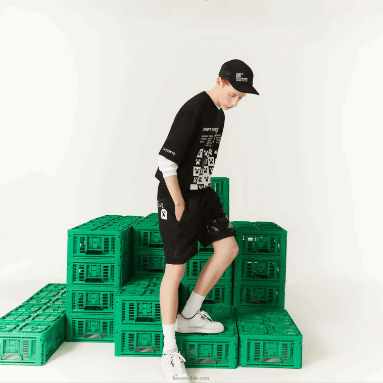 hombres Lacoste negro 031 bermudas de nailon live x minecraft N6XZ21634