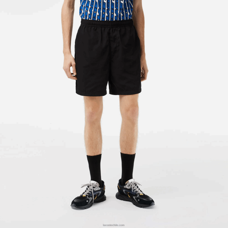 hombres Lacoste negro 031 pantalones cortos impermeables N6XZ2465