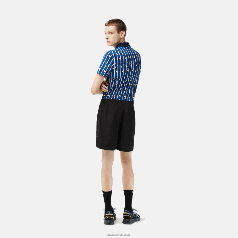 hombres Lacoste negro 031 pantalones cortos impermeables N6XZ2465