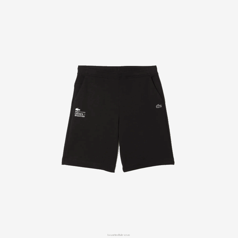 hombres Lacoste negro 031 shorts con estampado reflectante N6XZ21354