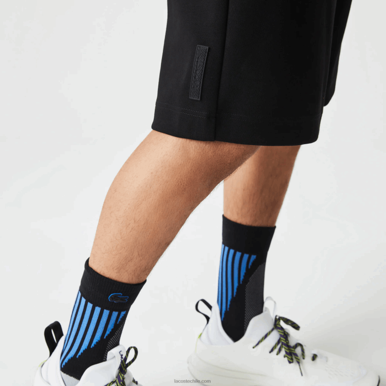 hombres Lacoste negro 031 shorts con estampado reflectante N6XZ21354