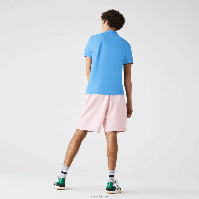 hombres Lacoste rosa shorts de felpa de algodón con motas vivas N6XZ21611