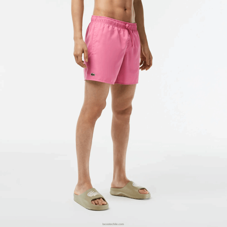 hombres Lacoste rosa verde w4i shorts de baño ligeros de secado rápido N6XZ2533