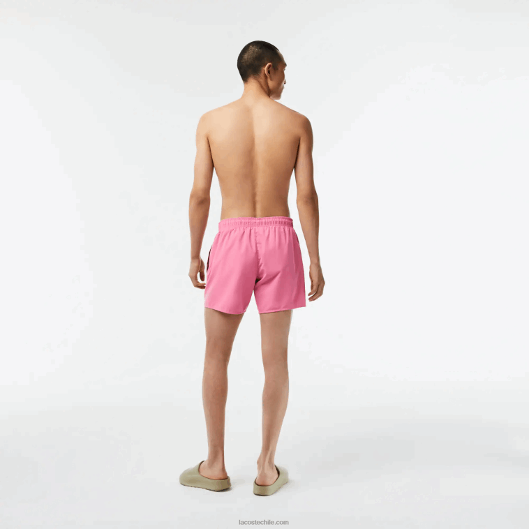 hombres Lacoste rosa verde w4i shorts de baño ligeros de secado rápido N6XZ2533