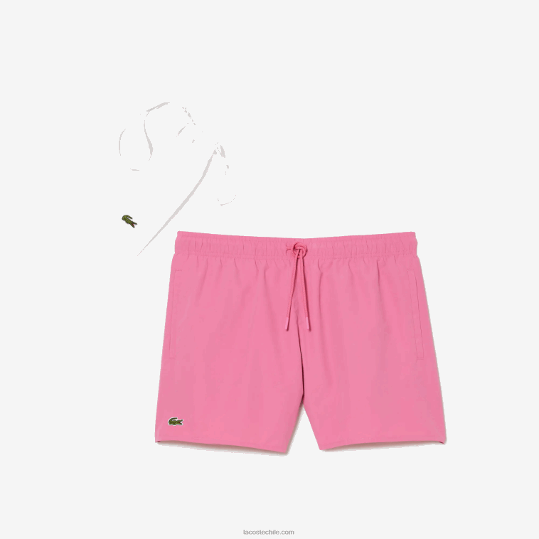 hombres Lacoste rosa verde w4i shorts de baño ligeros de secado rápido N6XZ2533