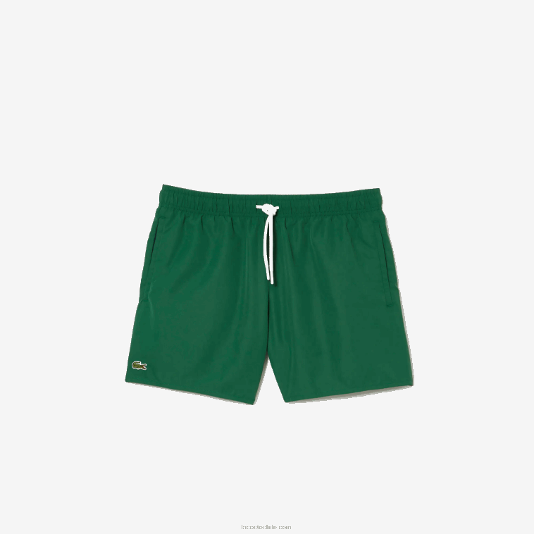 hombres Lacoste verde azul marino 381 shorts de baño ligeros de secado rápido N6XZ2540