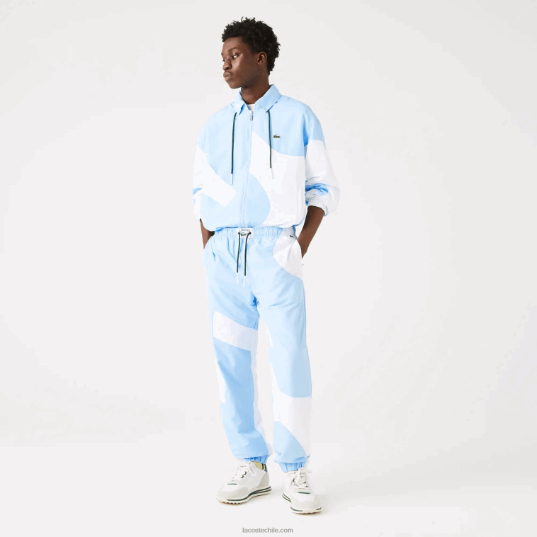 hombres Lacoste azul blanco e7b pantalones de chándal con estampado Heritage N6XZ21071 hombres Lacoste azul blanco e7b pantalones de chándal con estampado Heritage N6XZ21071