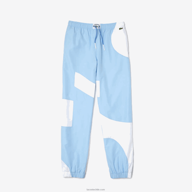 hombres Lacoste azul blanco e7b pantalones de chándal con estampado Heritage N6XZ21071