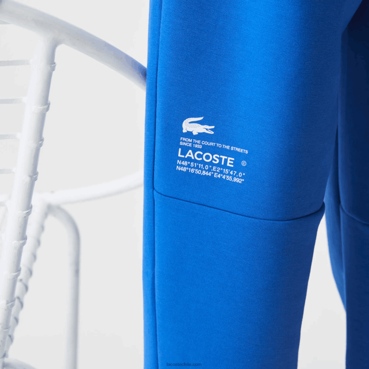 hombres Lacoste azul k1q pantalones de chándal de corte slim con logo N6XZ2975