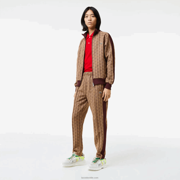 hombres Lacoste beige burdeos mkj pantalones de chándal con monograma estampado N6XZ2278 hombres Lacoste beige burdeos mkj pantalones de chándal con monograma estampado N6XZ2278