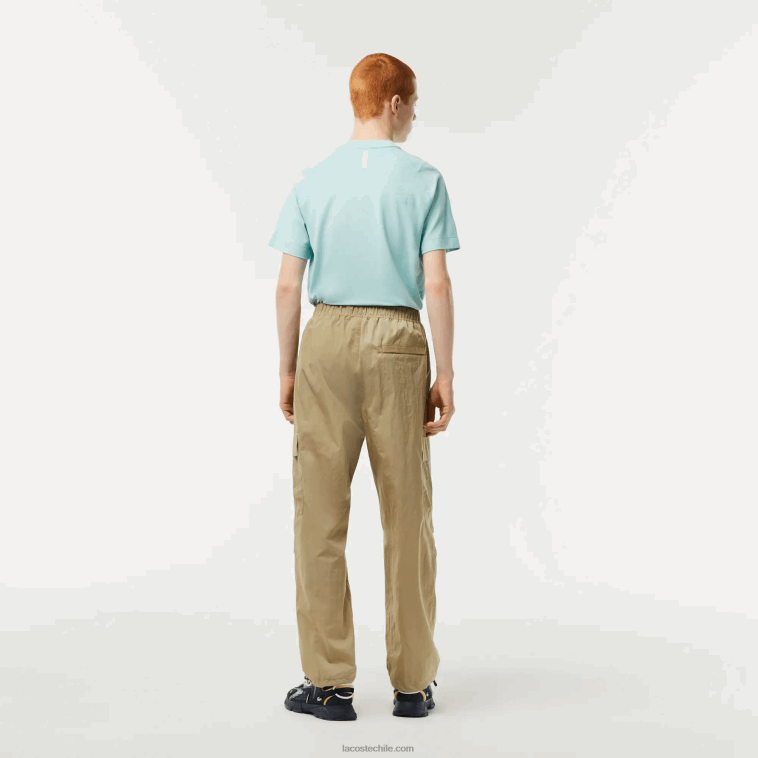hombres Lacoste beige cb8 pantalones de chándal repelentes al agua de corte relajado N6XZ222