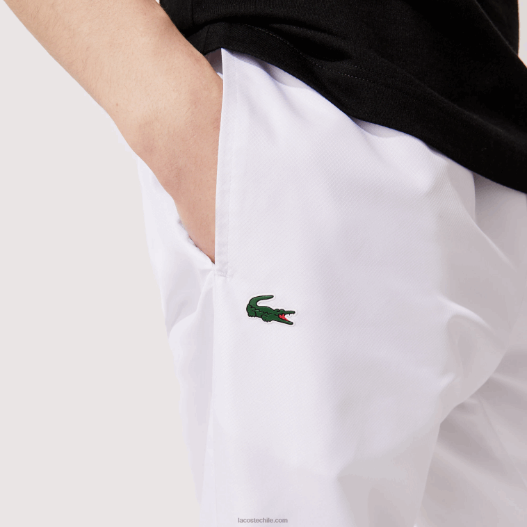 hombres Lacoste blanco 001 pantalones deportivos de tejido ligero N6XZ2549