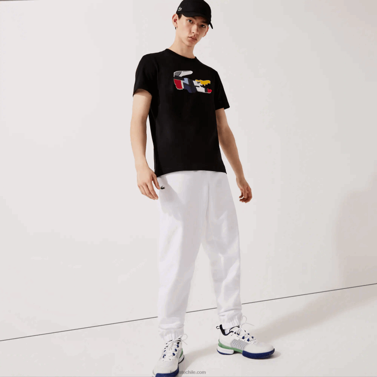 hombres Lacoste blanco 001 pantalones deportivos de tejido ligero N6XZ2549