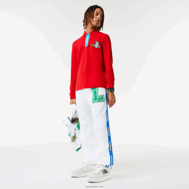 hombres Lacoste blanco sbh pantalones de chándal repelentes al agua N6XZ21085
