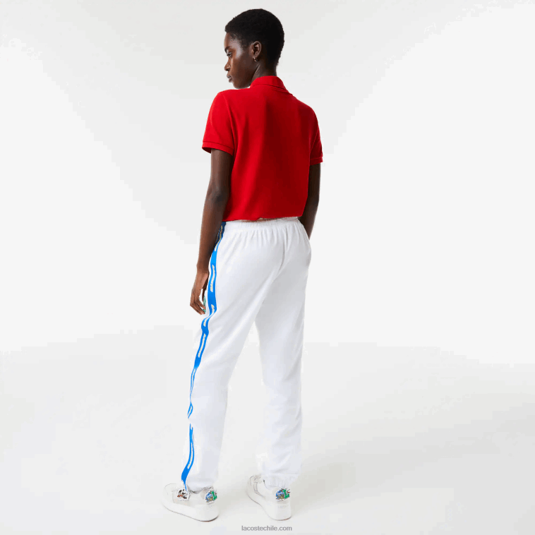 hombres Lacoste blanco sbh pantalones de chándal repelentes al agua N6XZ21085