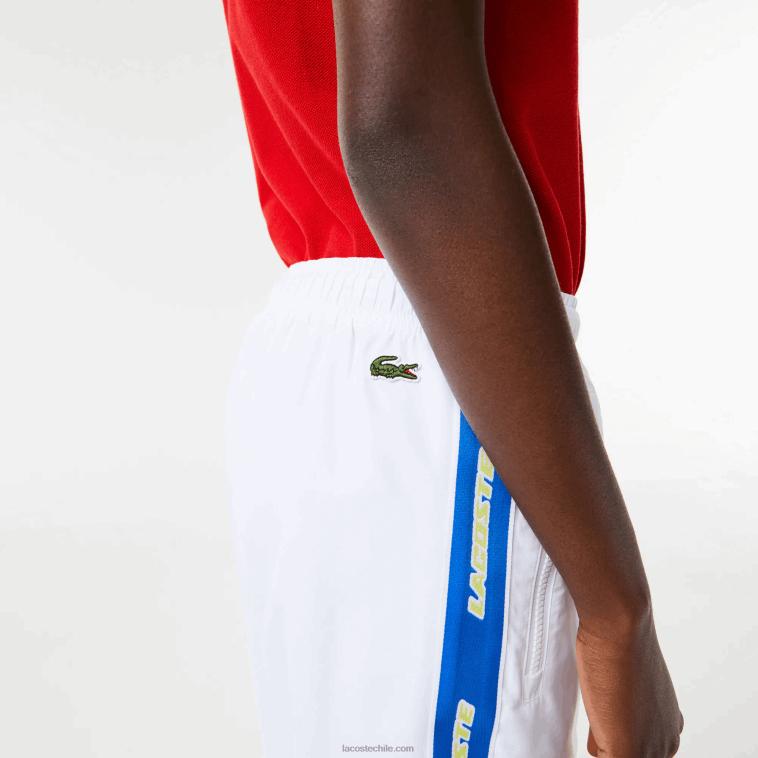 hombres Lacoste blanco sbh pantalones de chándal repelentes al agua N6XZ21085