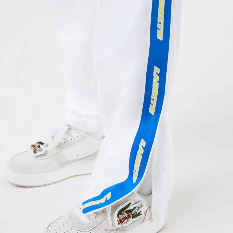 hombres Lacoste blanco sbh pantalones de chándal repelentes al agua N6XZ21085