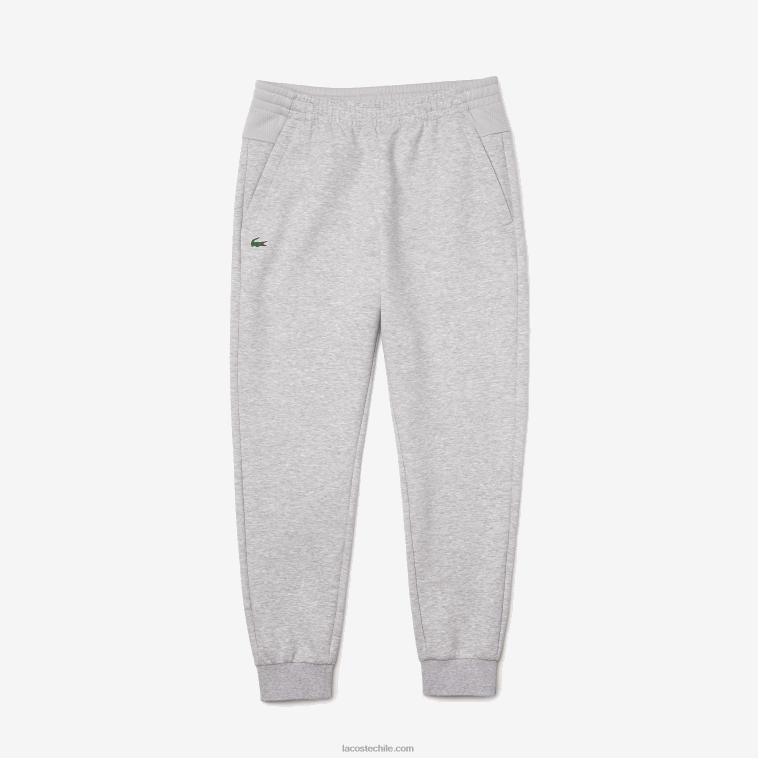 hombres Lacoste chino gris claro 9ya pantalones deportivos con paneles de malla N6XZ21020