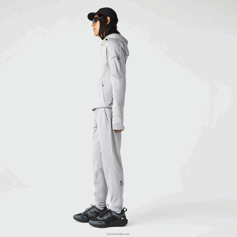 hombres Lacoste chino gris claro 9ya pantalones deportivos de dos capas N6XZ21073