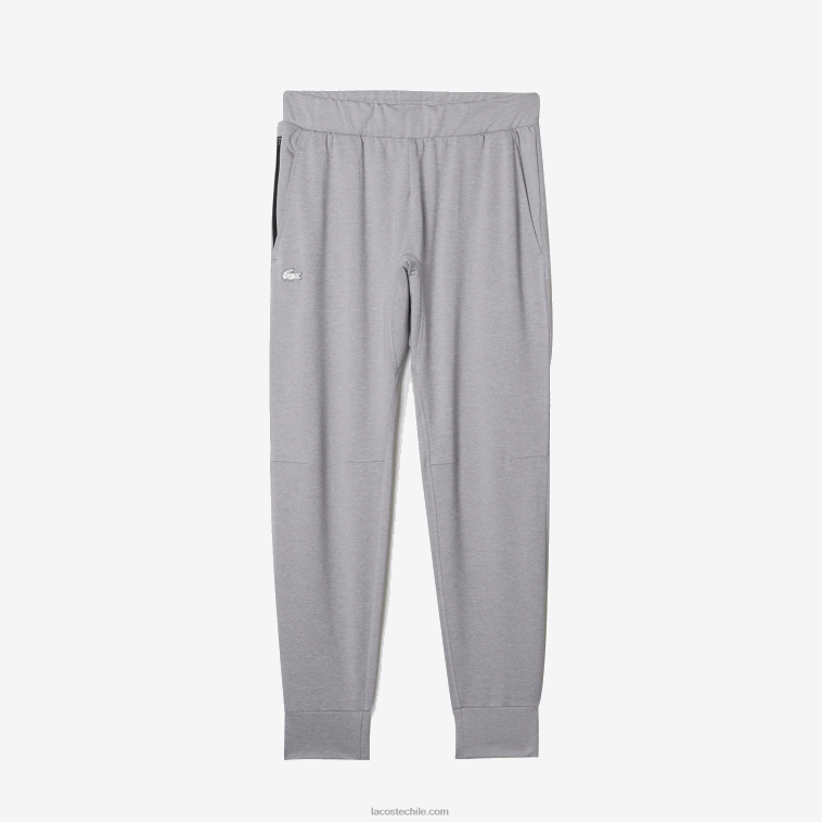hombres Lacoste chino gris claro 9ya pantalones deportivos de dos capas N6XZ21073