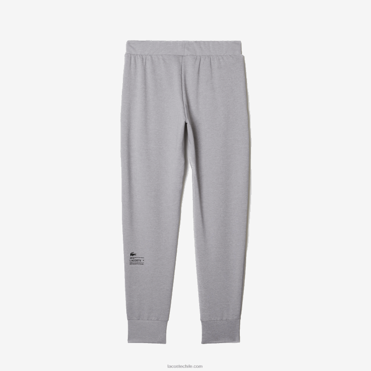 hombres Lacoste chino gris claro 9ya pantalones deportivos de dos capas N6XZ21073