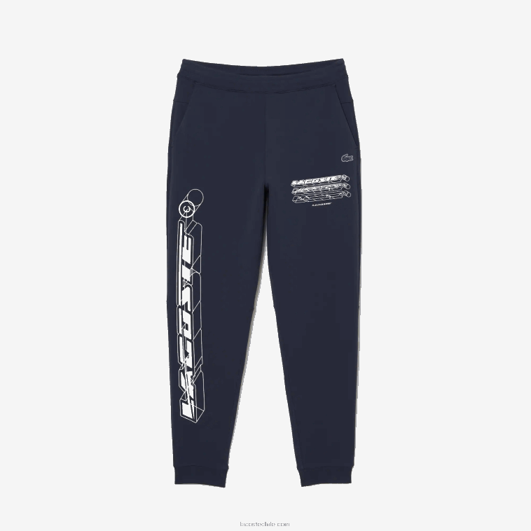hombres Lacoste kxe azul pantalones de chándal ajustados N6XZ2344