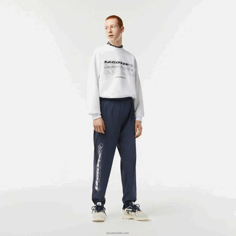 hombres Lacoste kxe azul pantalones de chándal elásticos e impermeables N6XZ2336