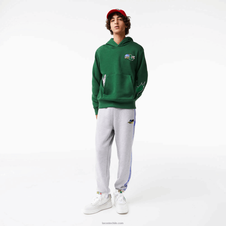 hombres Lacoste lomo gris cca pantalones de chándal con logo N6XZ21027