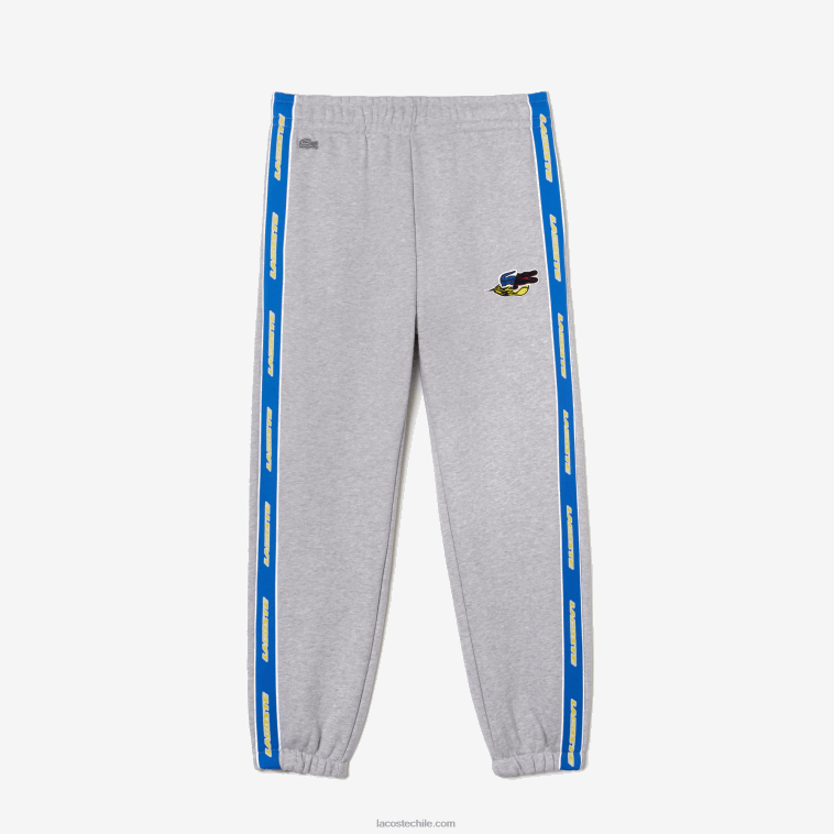 hombres Lacoste lomo gris cca pantalones de chándal con logo N6XZ21027