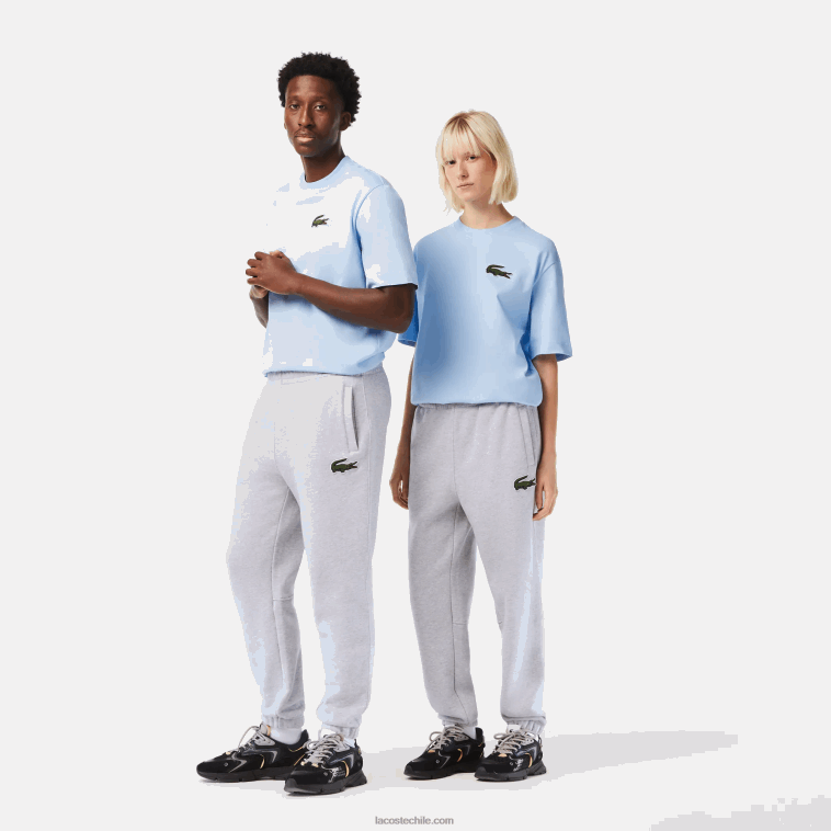 hombres Lacoste lomo gris cca pantalones de chándal de algodón orgánico N6XZ21048