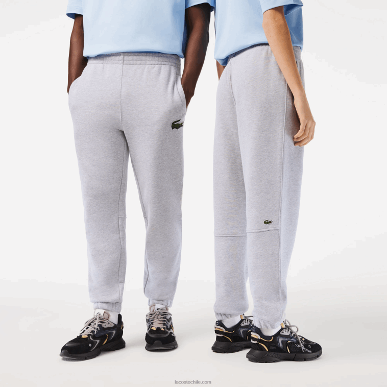hombres Lacoste lomo gris cca pantalones de chándal de algodón orgánico N6XZ21048