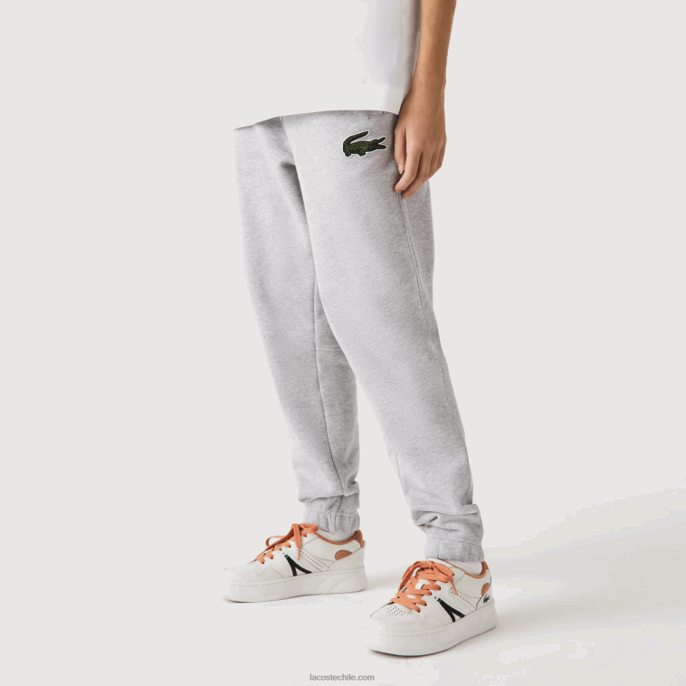 hombres Lacoste lomo gris cca pantalones de chándal de algodón orgánico N6XZ21048