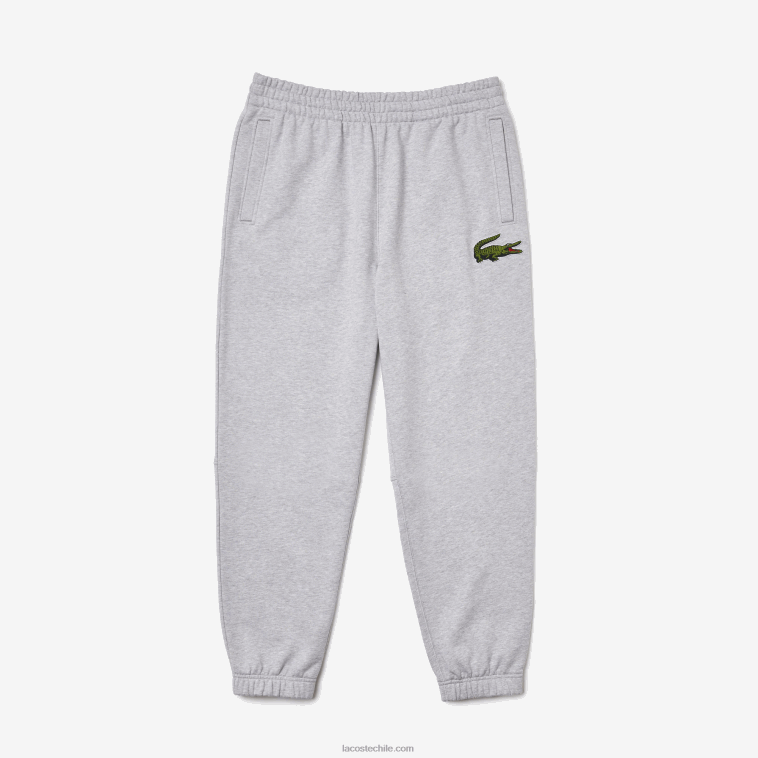 hombres Lacoste lomo gris cca pantalones de chándal de algodón orgánico N6XZ21048
