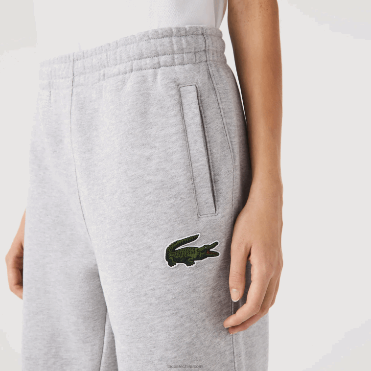 hombres Lacoste lomo gris cca pantalones de chándal de algodón orgánico N6XZ21048