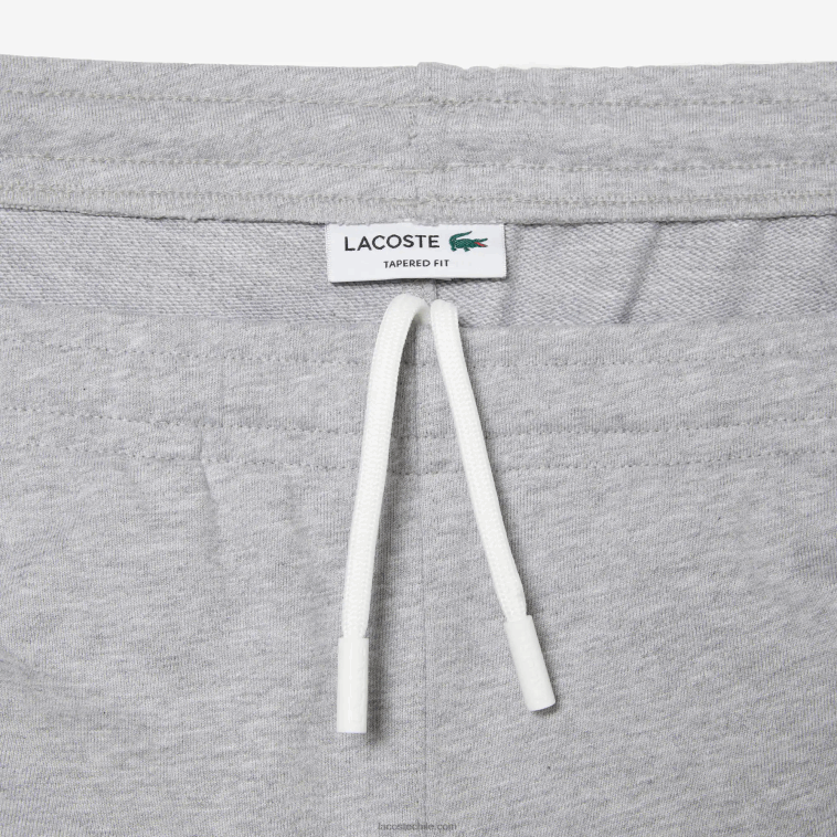 hombres Lacoste lomo gris cca pantalones de chándal sin cepillar N6XZ2308