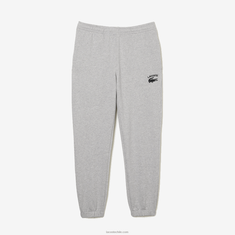 hombres Lacoste lomo gris cca pantalones de chándal tapered fit N6XZ2552