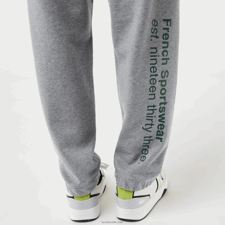 hombres Lacoste lomo gris yrd pantalones deportivos estampados N6XZ21012