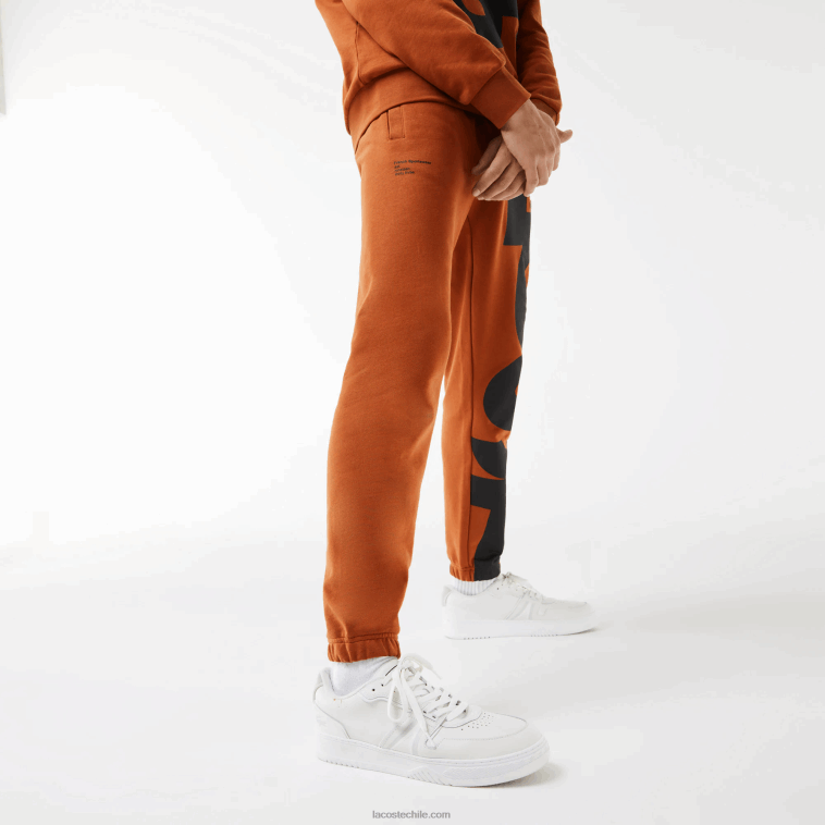 hombres Lacoste marrón 3pb pantalones de chándal con letras en contraste N6XZ21037