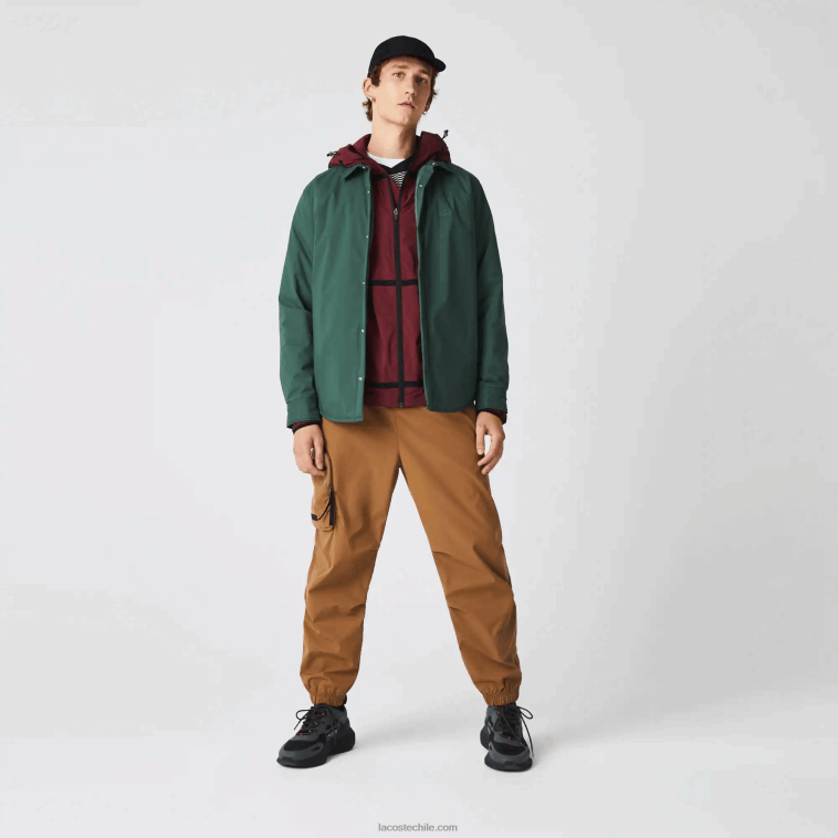 hombres Lacoste marrón z0w pantalones de chándal oversize con logo en contraste N6XZ21002